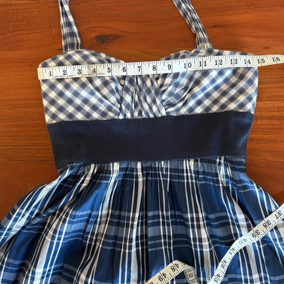 Decode 1.8 Blue and White Checkered Dress - Picture 5 of 7